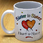 Heart to Heart Sisters Coffee Mug